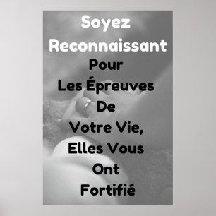 "Reconnaissance" Affiche Citation Positive Poster