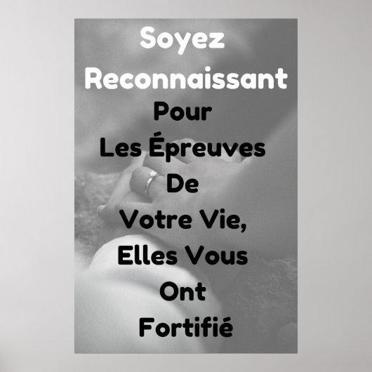"Reconnaissance" Affiche Citation Positive Poster (Vorne)