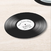 Record Album Names Date Wedding / Anniversary Runder Pappuntersetzer (Angewinkelt)