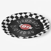 Record Player Rock N Roll Themed Birthday Party Pappteller (Schrägansicht)