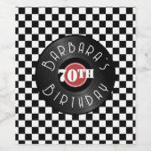 Record Player Rock N Roll Themed Birthday Party Weinetikett (Einzelnes Label)