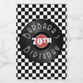 Record Player Rock N Roll Themed Birthday Party Weinetikett (Einzelnes Label)