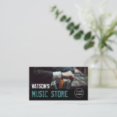 Record Select, Music Store Business Card Visitenkarte (Stehend Vorderseite)
