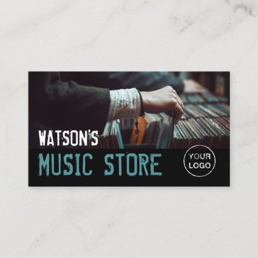 Record Select, Music Store Business Card Visitenkarte (Vorderseite)