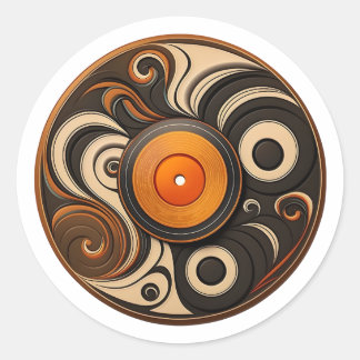 Record Store Day Cool Retro Vinyl Record Vinyl Runder Aufkleber