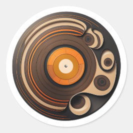 Record Store Day Cool Retro Vinyl Record Vinyl Runder Aufkleber