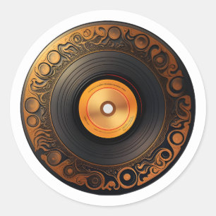 Record Store Day Cool Vinyl Record Vinyl Music Fan Runder Aufkleber