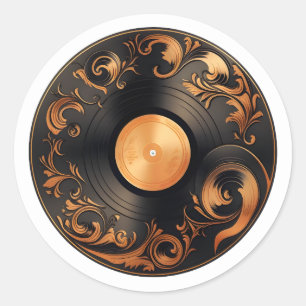 Record Store Day Cool Vinyl Record Vinyl Music Fan Runder Aufkleber