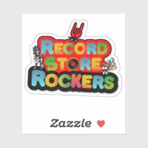 Record Store Team Logo-Aufkleber Aufkleber