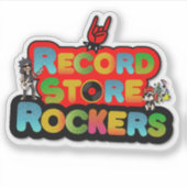 Record Store Team Logo-Aufkleber Aufkleber (Vorderseite)