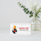 Record Vinyl Flame | Musikalische Hinweise Visitenkarte (Stehend Vorderseite)