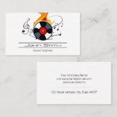 Record Vinyl Flame | MUSIKNOTEN Visitenkarte (Vorne/Hinten)