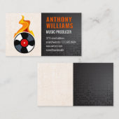 Record Vinyl Flame Visitenkarte (Vorne/Hinten)
