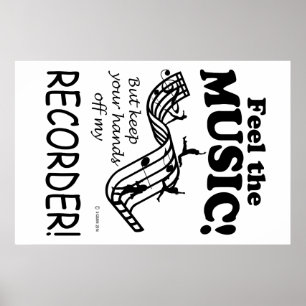Recorder fühlen sich wie Musik Poster