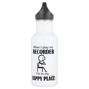 Recorder Happy Place Edelstahlflasche