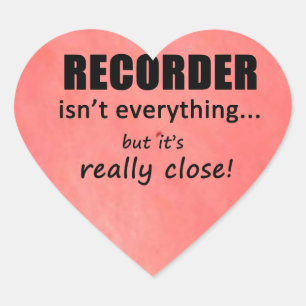 Recorder ist nicht alles Heart Sticker