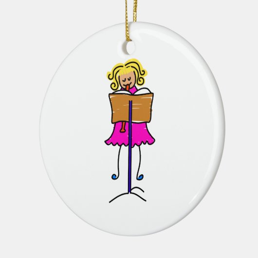 Recorder-Kind Keramikornament (Links)