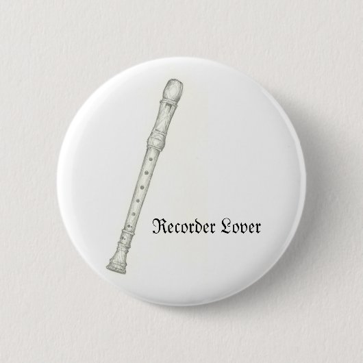 Recorder-Liebhaber Button (Vorderseite)