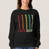 recorder player lets rock funny retro sweatshirt (Vorderseite)
