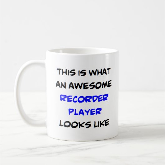Recorder Player, phantastisch Kaffeetasse (Links)