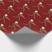 Recorder Playing Stickman Geschenkpapier (Ecke)