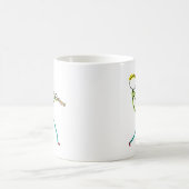 Recorder Playing Stickman Kaffeetasse (Mittel)