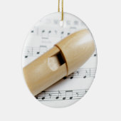 Recorder und Noten Keramik Ornament (Rechts)