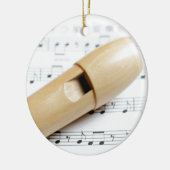 Recorder und Noten Keramik Ornament (Links)