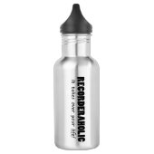 Recorderaholisches Leben Edelstahlflasche (Links)