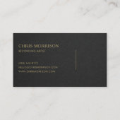 Recording Artist Visitenkarte (Rückseite)