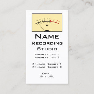 Recording Studio Business Card - Transparente kg Visitenkarte
