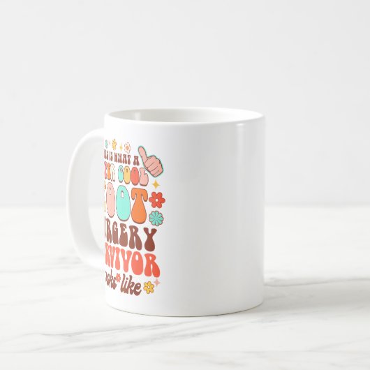 Recovery Funny Super A Cool Foot Surgery Survivor  Kaffeetasse (Vorderseite Links)