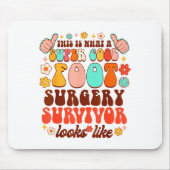 Recovery Funny Super A Cool Foot Surgery Survivor Mousepad (Vorne)