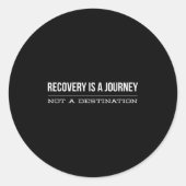Recovery Journey Aa Alcoholics Na Narcotics Motiva Runder Aufkleber (Vorderseite)