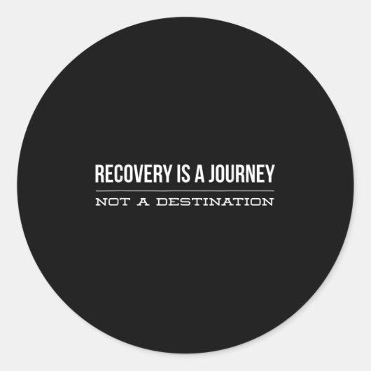 Recovery Journey Aa Alcoholics Na Narcotics Motiva Runder Aufkleber (Vorderseite)
