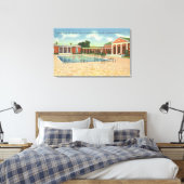 Recreation Bldg Räume Hof und Pool View Leinwanddruck (Insitu (Schlafzimmer))