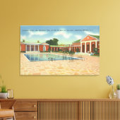 Recreation Bldg Räume Hof und Pool View Leinwanddruck (Insitu (Wohnzimmer))