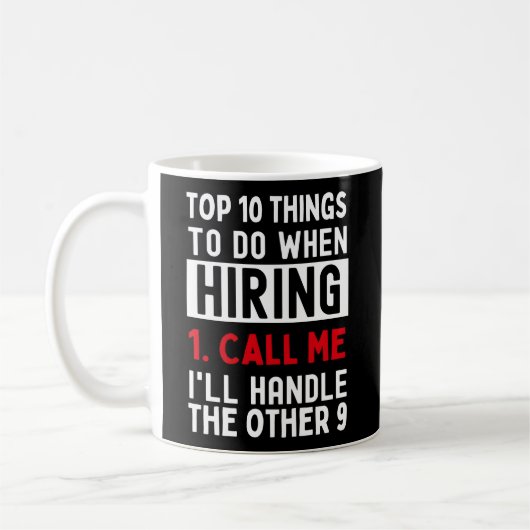 Recruiter Anstellung Top 10 Liste Call me Kaffeetasse (Links)