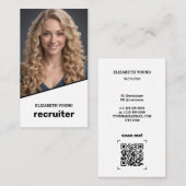 Recruiter Custom Foto und QR Visitenkarte (Vorne/Hinten)
