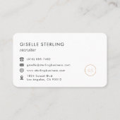 Recruiter HR Consultant Professional Visitenkarte (Rückseite)