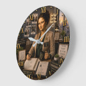 Recruiter Mona Lisa Große Wanduhr (Winkel)