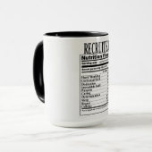 Recruiter Nutrition Fakten Tasse (Vorderseite Links)