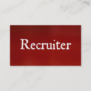 Recruiter Red Business Card Visitenkarte