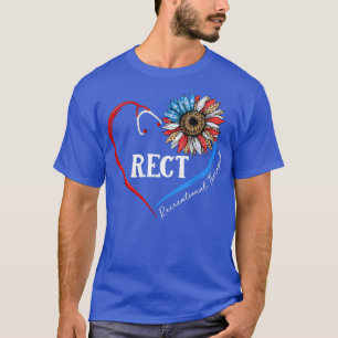 RecT Recreational Therapist USA Sonnenblume Stetho T-Shirt