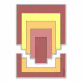 Rectangle Abstrakt Multicolor (70er Style) Aufkleber (Vorderseite)