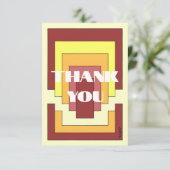 Rectangle Abstrakt Multicolor (70er Style) Dankeskarte (Stehend Vorderseite)