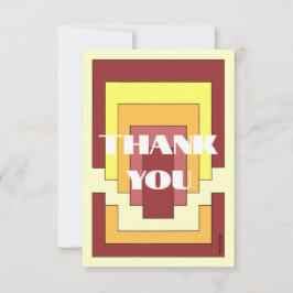 Rectangle Abstrakt Multicolor (70er Style) Dankeskarte