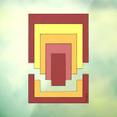 Rectangle Abstrakt Multicolor (70er Style) Fensteraufkleber (Blatt 3)