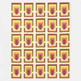 Rectangle Abstrakt Multicolor (70er Style) Fleecedecke