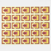 Rectangle Abstrakt Multicolor (70er Style) Fleecedecke (Vorderseite (Horizontal))